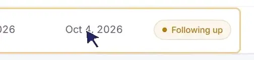 Keep the next date in view